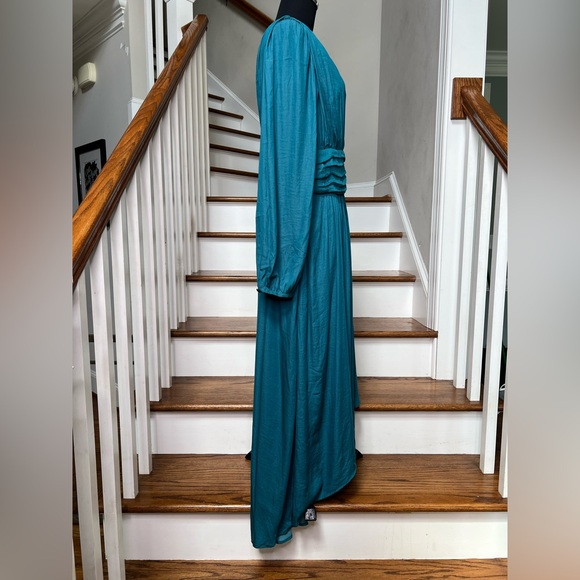 Anthropologie Gwendolyn Teal Maxi Dress NWT Size 14 - Picture 9 of 15